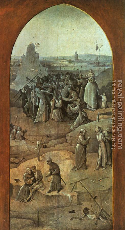 Hieronymus Bosch : Christ Carrying the Cross, outer-right wing of the triptych The Temptation of St. Anthony